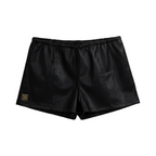 Leather-Look Mini Skort – Black