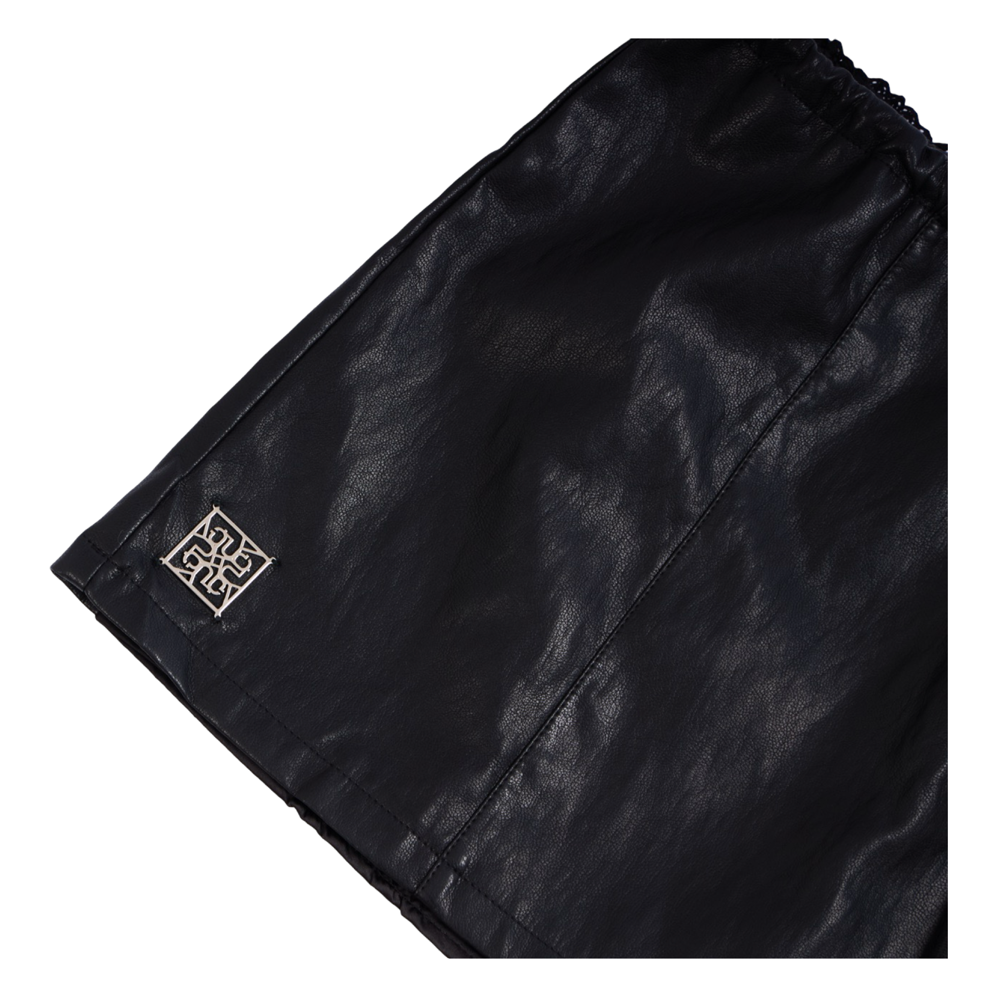 Leather-Look Mini Skort – Black