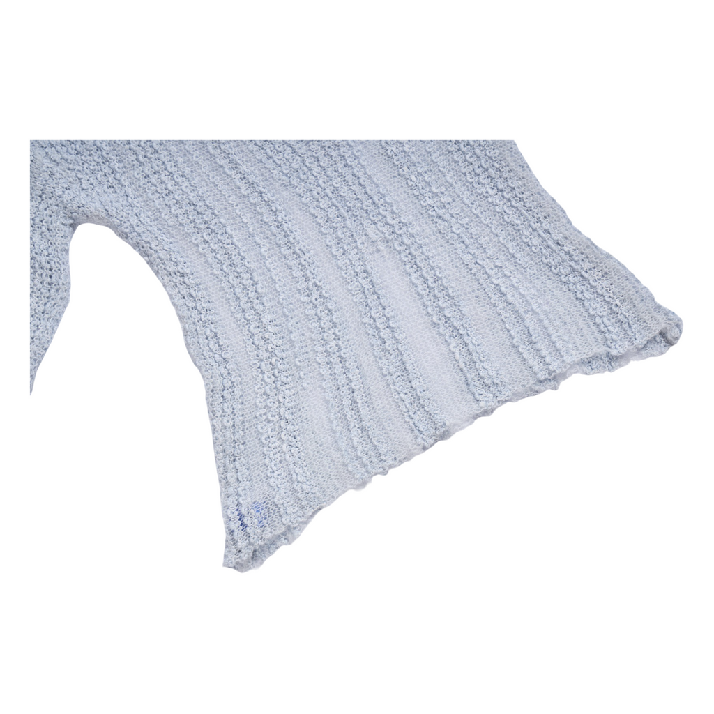 Textured Knit Top – Blue