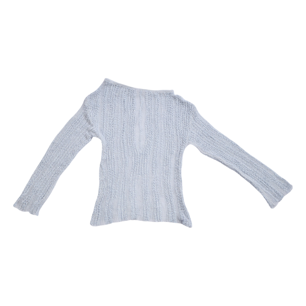 Textured Knit Top – Blue