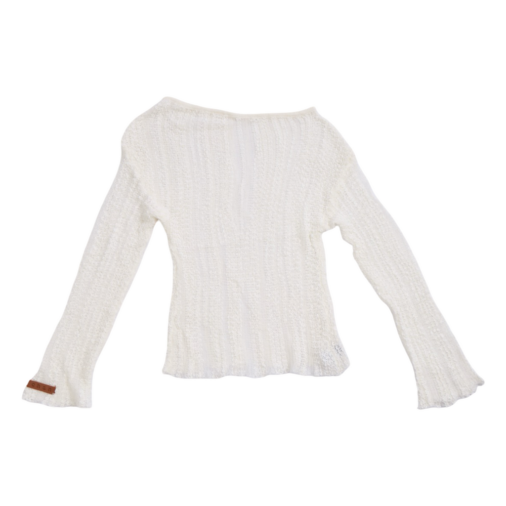Textured Knit Top – White
