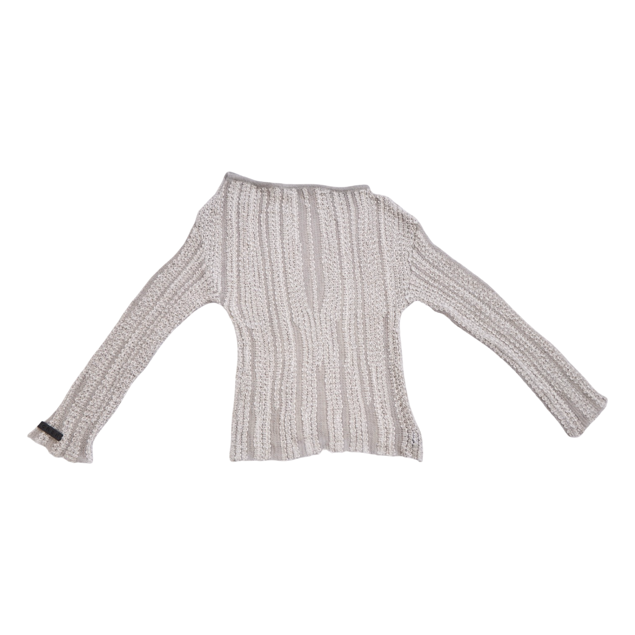 Textured Knit Top – Grey