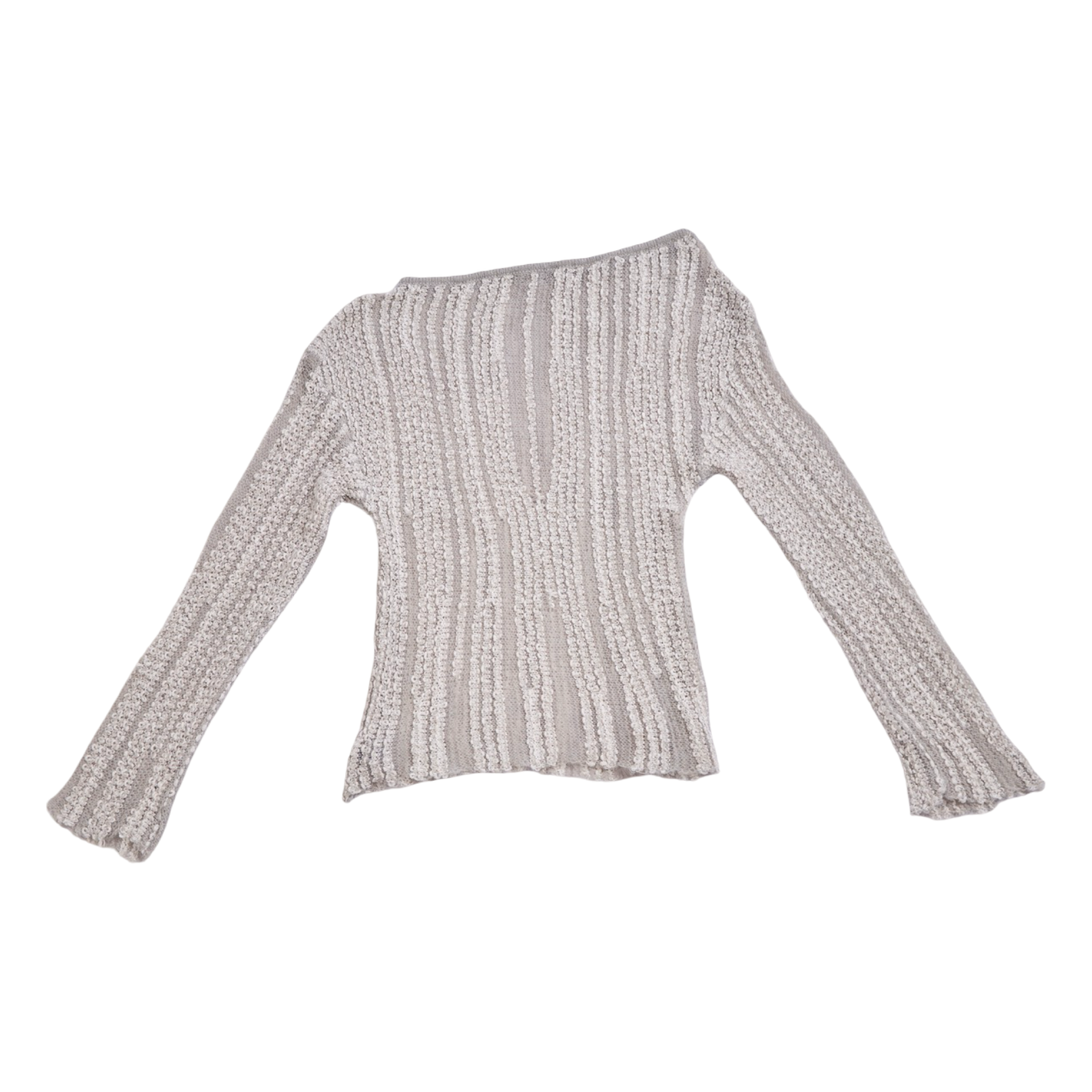 Textured Knit Top – Grey
