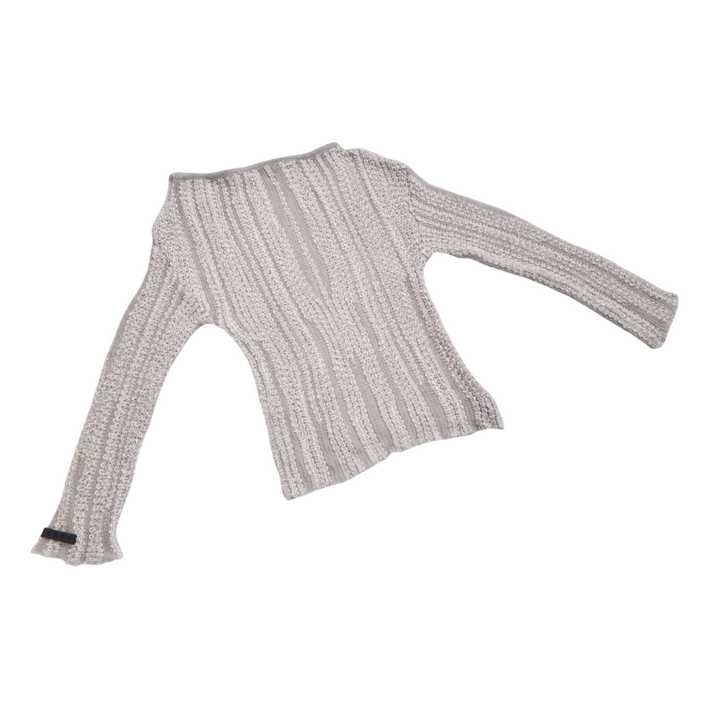 Textured Knit Top – Grey