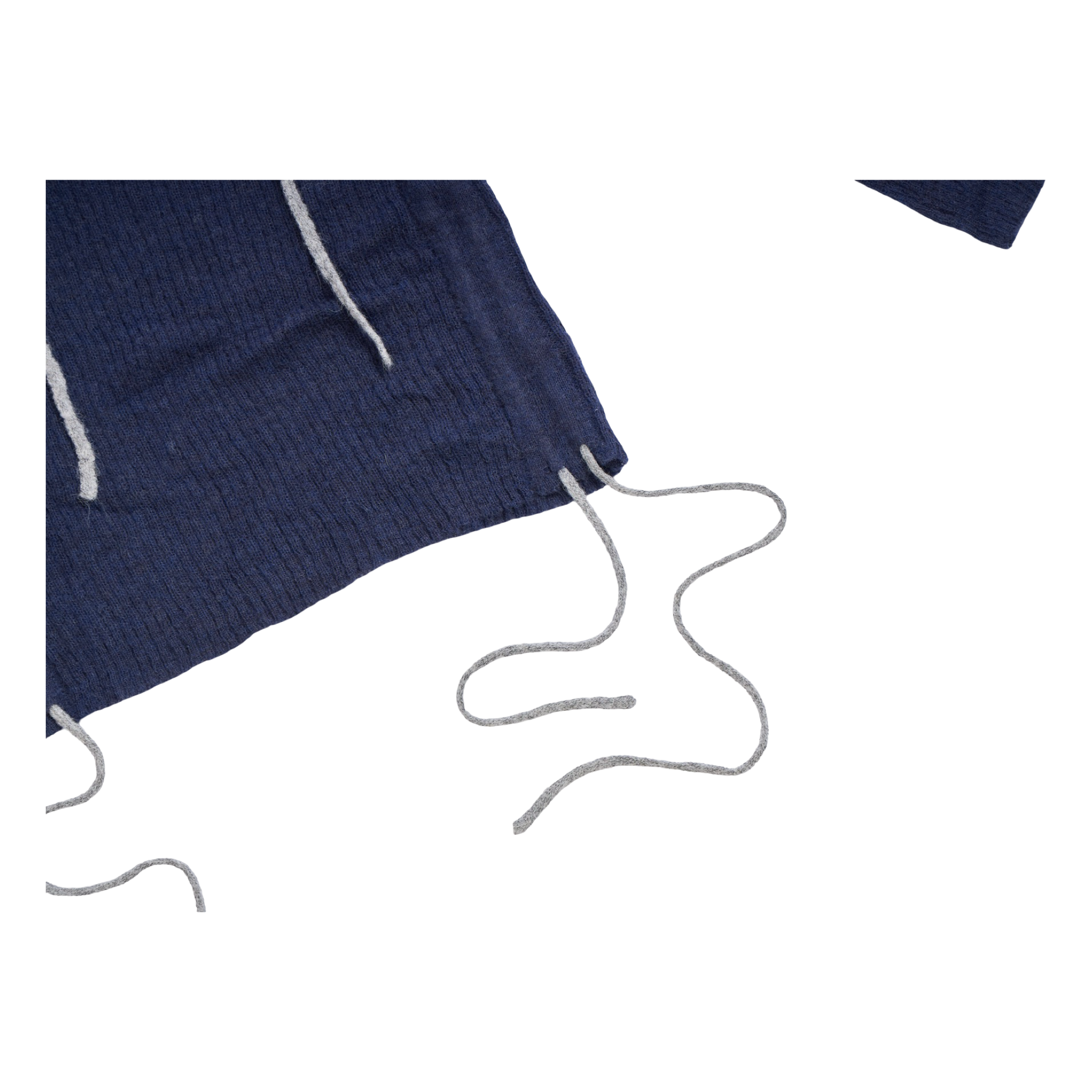 Drawstring Knit Top – Navy