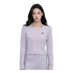 Drawstring Knit Top – Purple