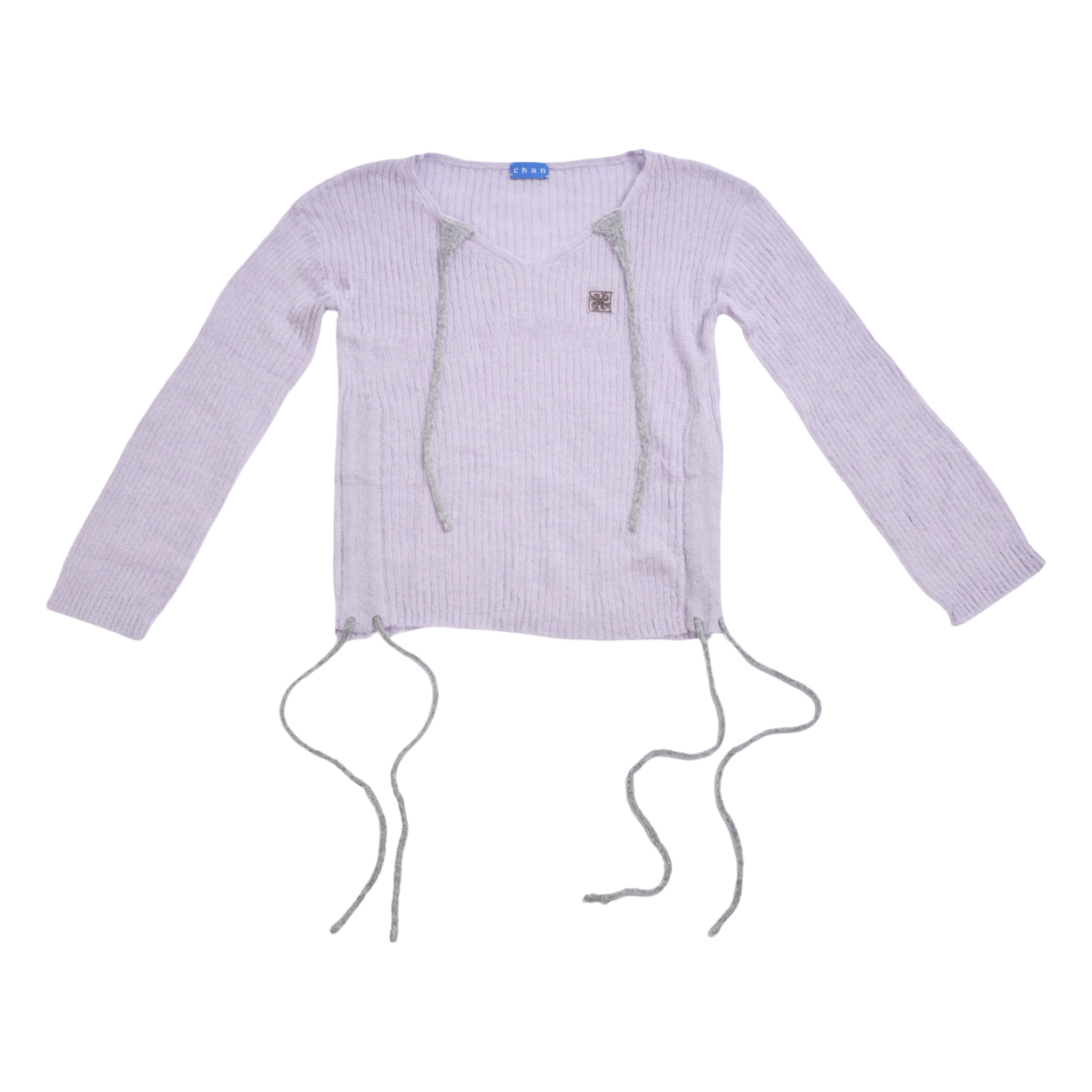 Drawstring Knit Top – Purple