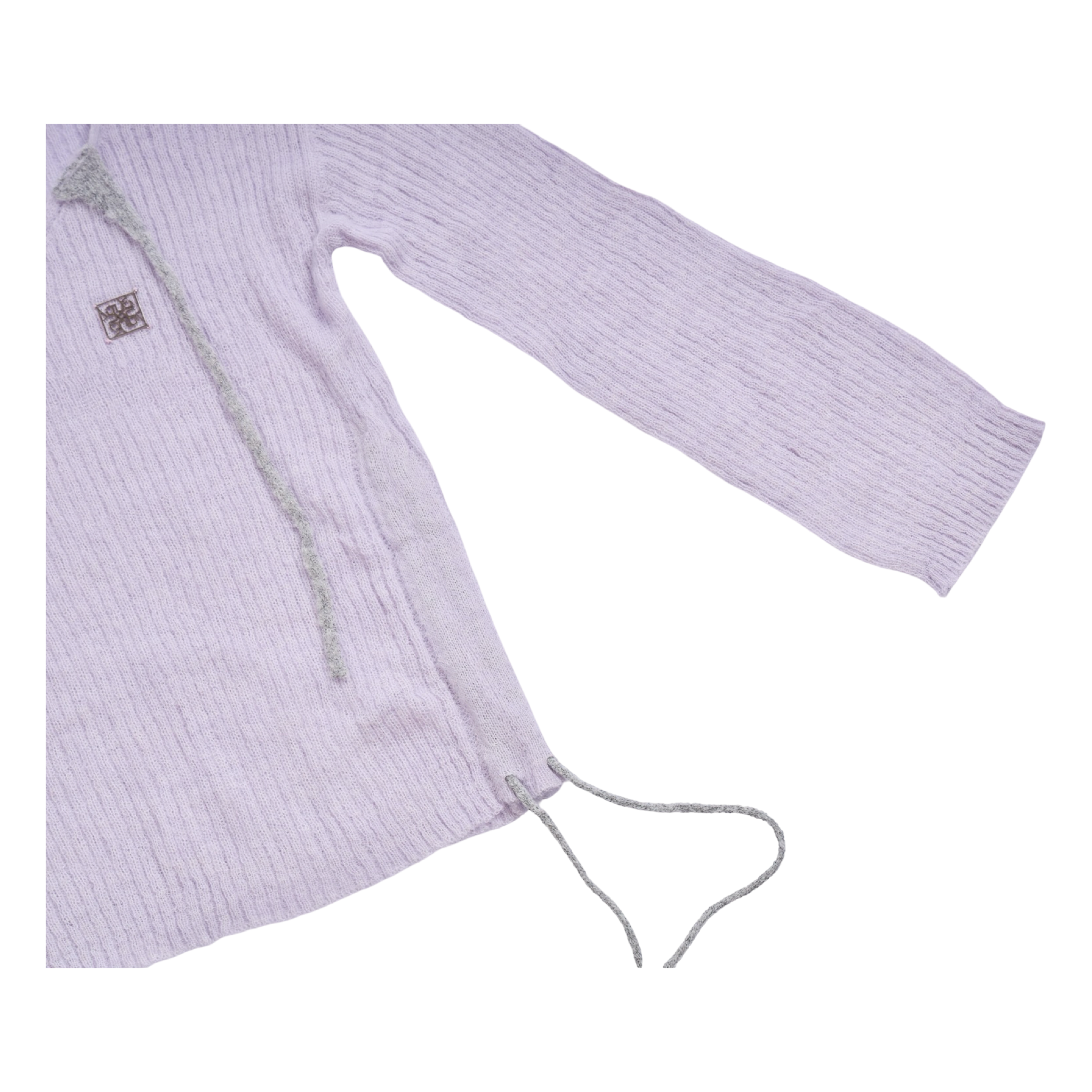 Drawstring Knit Top – Purple
