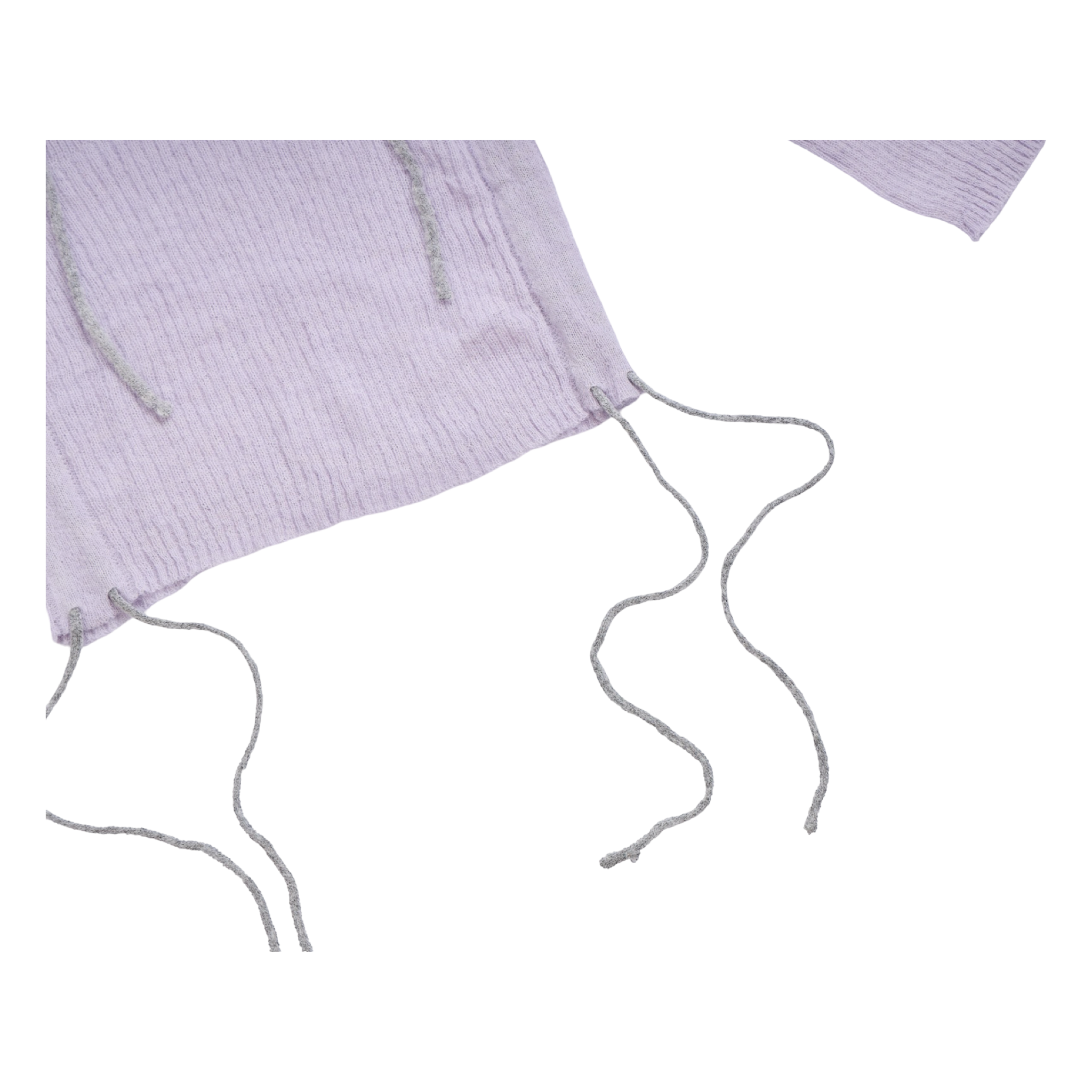 Drawstring Knit Top – Purple