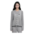 Ribbed Knit Cardigan – Charcoal Grey