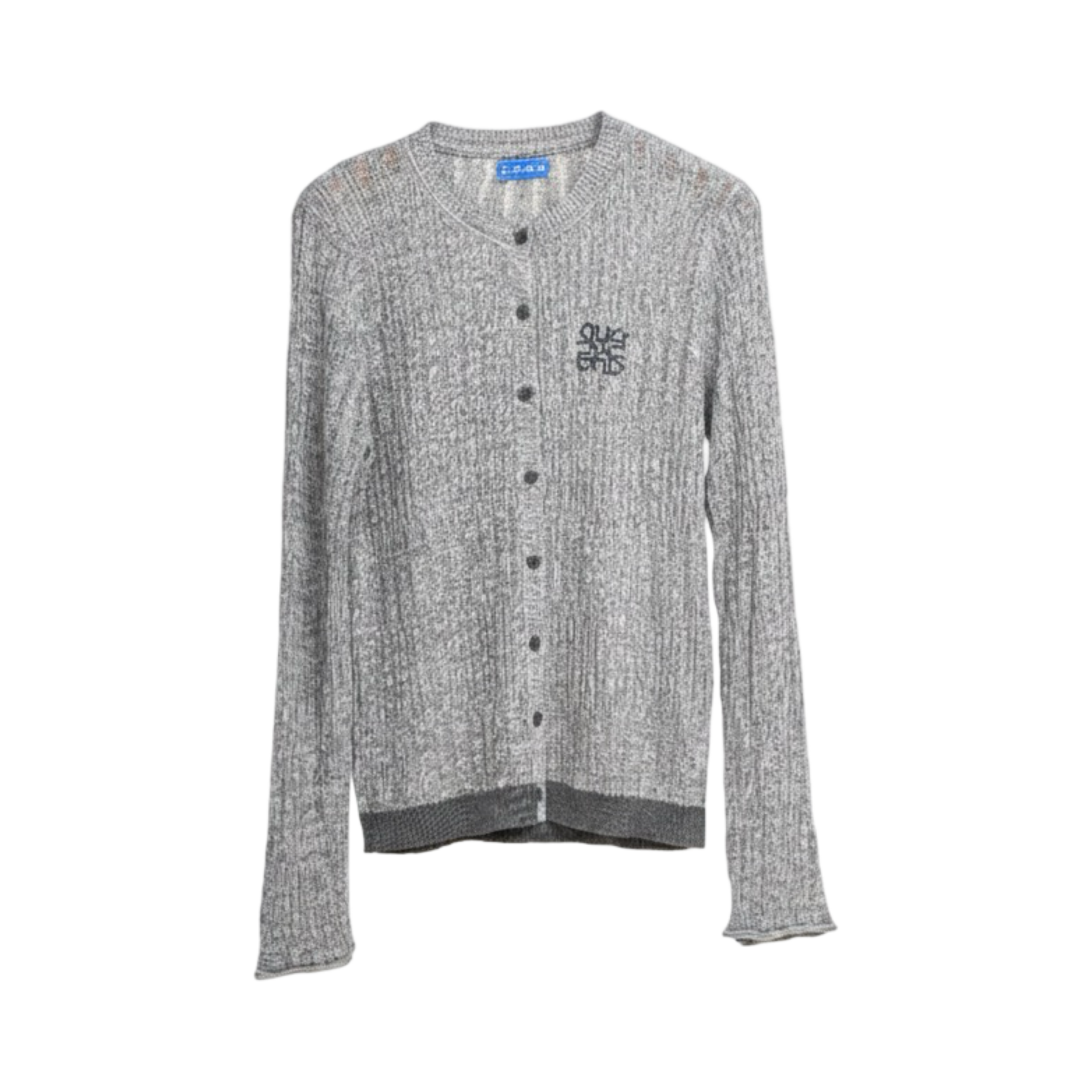 Ribbed Knit Cardigan – Charcoal Grey
