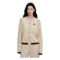Ribbed Knit Cardigan – Beige