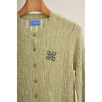 Ribbed Knit Cardigan – Forest Green