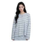 Soft Knit Striped Long Sleeve Top – Sky Blue