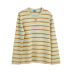 Soft Knit Striped Long Sleeve Top – Warm Sand