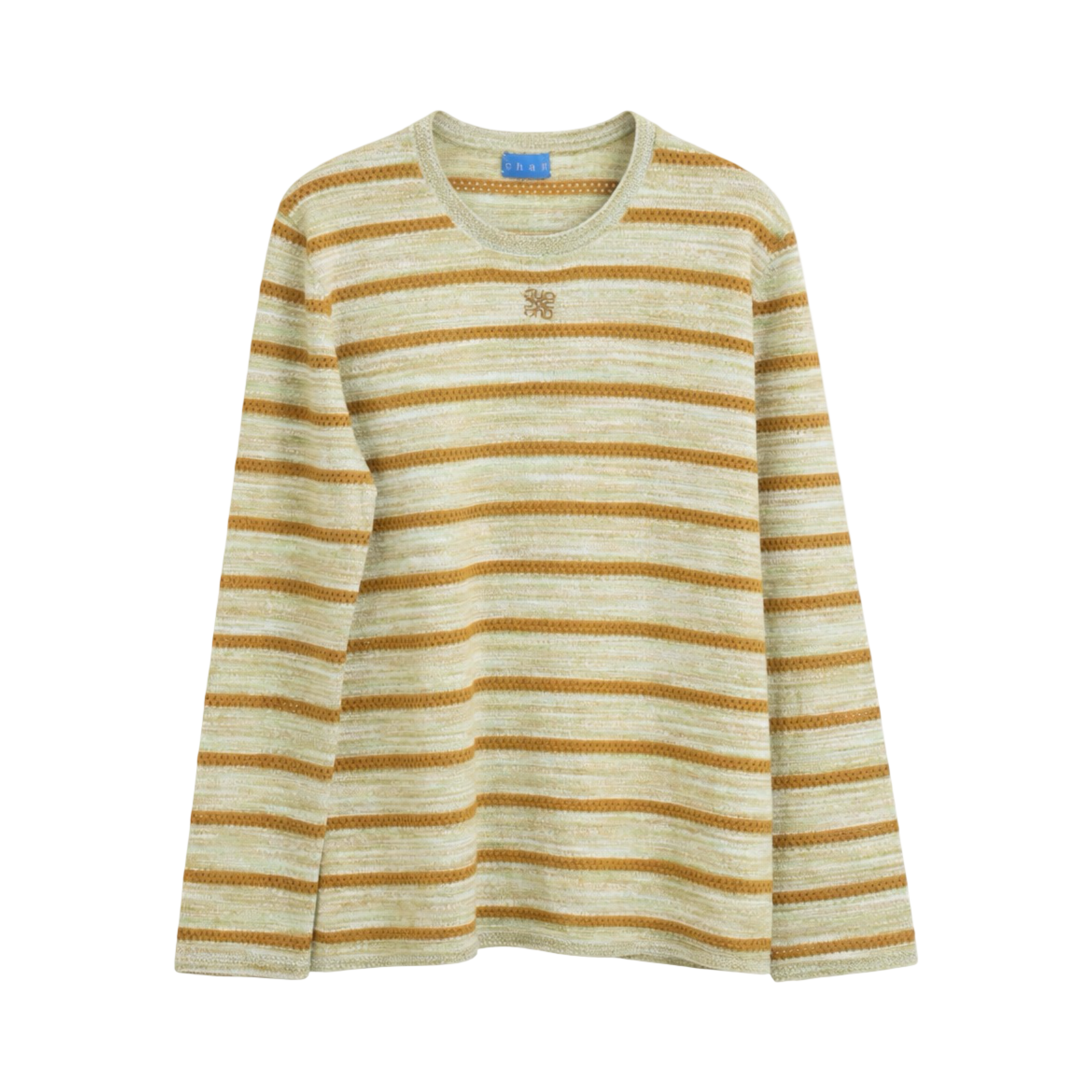 Soft Knit Striped Long Sleeve Top – Warm Sand