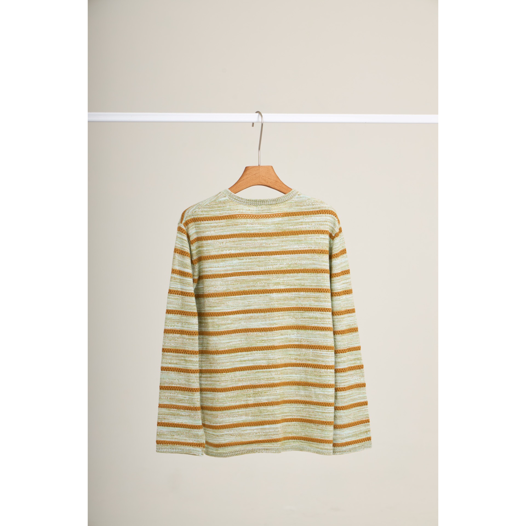 Soft Knit Striped Long Sleeve Top – Warm Sand