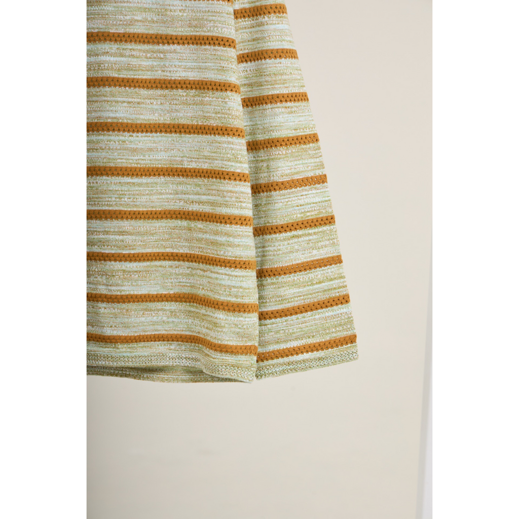 Soft Knit Striped Long Sleeve Top – Warm Sand