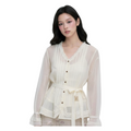 Ruffle Chiffon Blouse – White