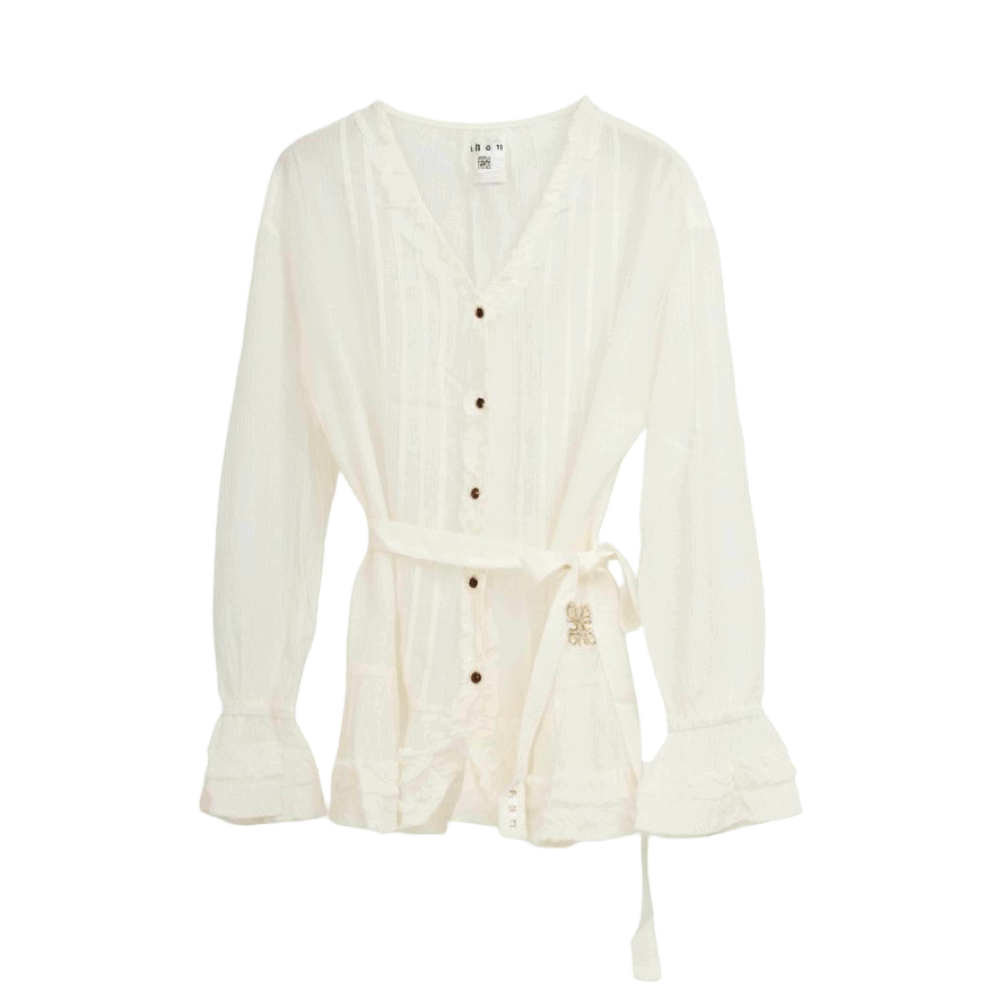 Ruffle Chiffon Blouse – White
