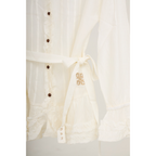 Ruffle Chiffon Blouse – White