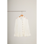 Ruffle Chiffon Blouse – White