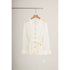 Ruffle Chiffon Blouse – White