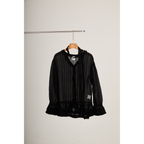Ruffle Chiffon Blouse – Black