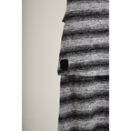 Striped Knit Sleeveless Dress & Beanie Set – Black
