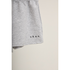 Long Sleeve Polo & Shorts Set  – Light Grey