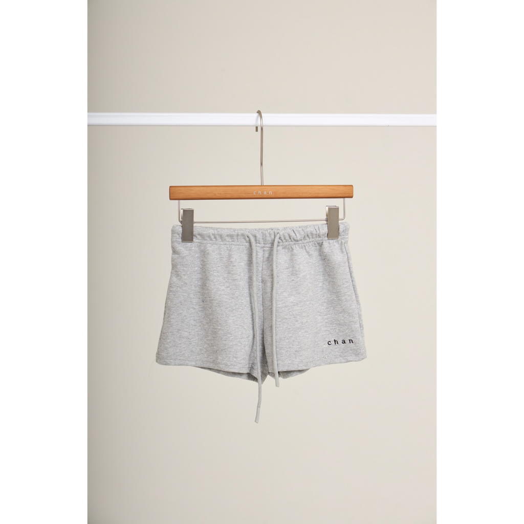 Long Sleeve Polo & Shorts Set  – Light Grey