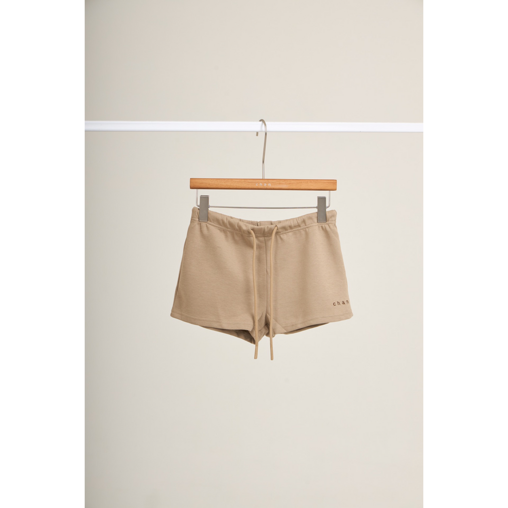 Long Sleeve Polo & Shorts Set  – Brown