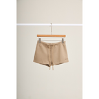 Long Sleeve Polo & Shorts Set  – Brown