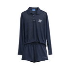 Long Sleeve Polo & Shorts Set  – Navy