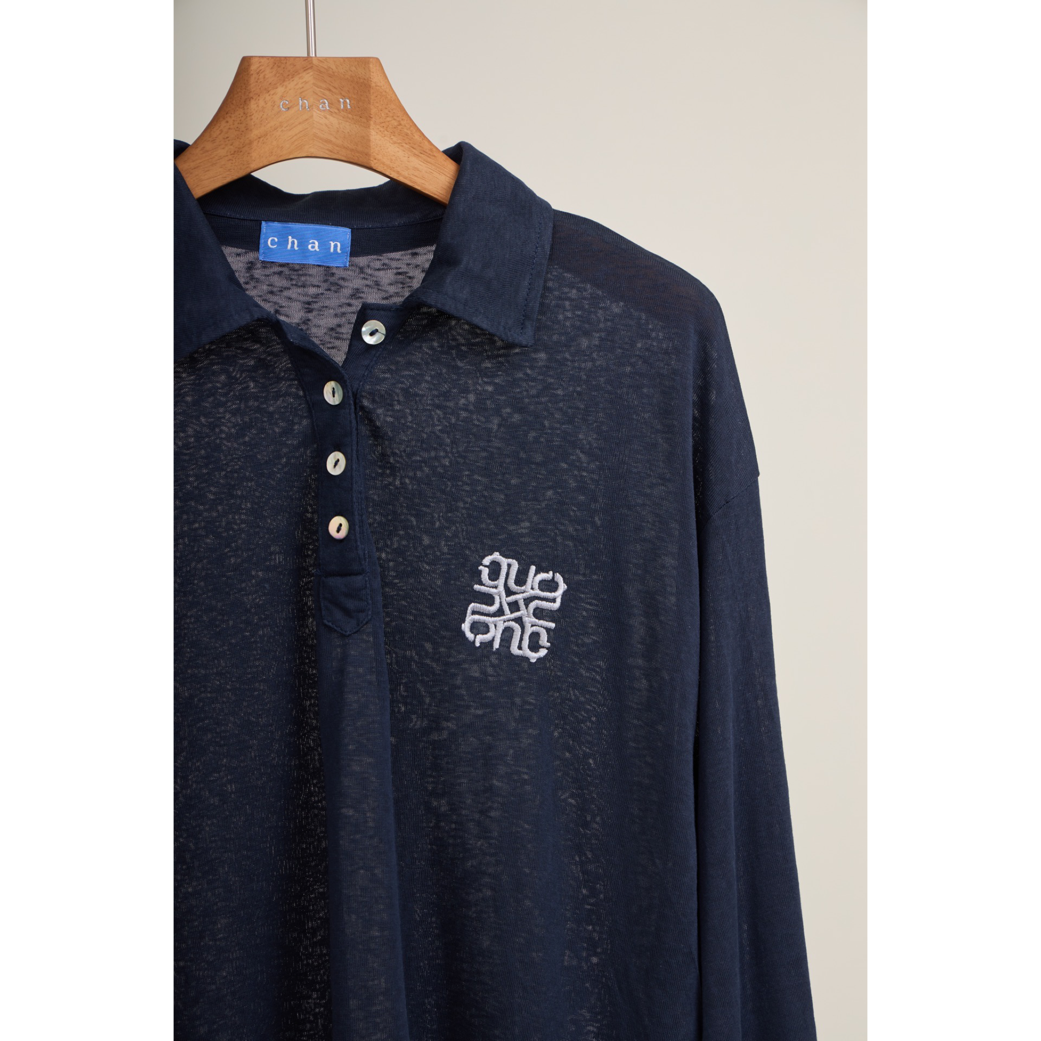 Long Sleeve Polo & Shorts Set  – Navy