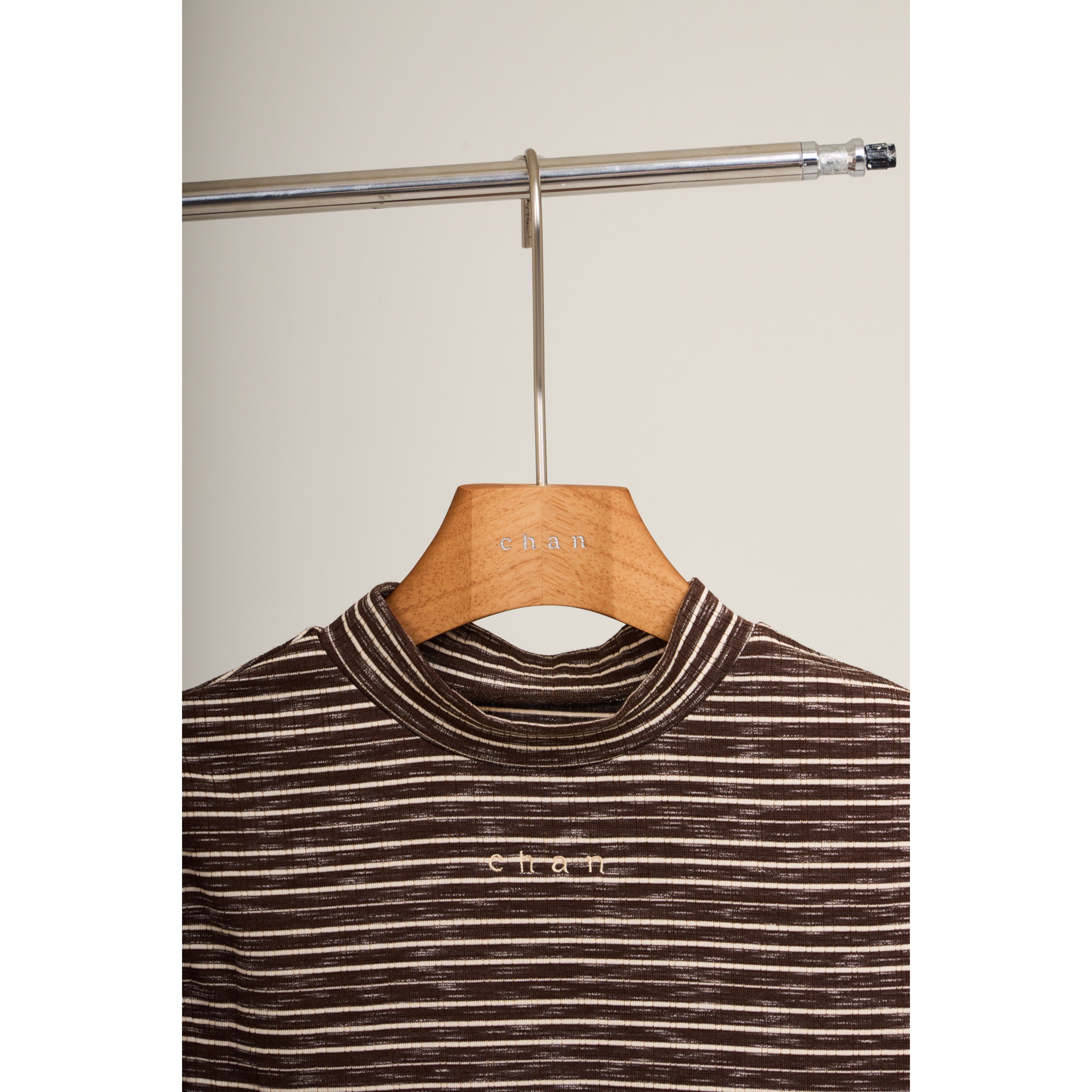 Ribbed Striped Top – Brown