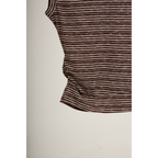 Ribbed Striped Top – Brown