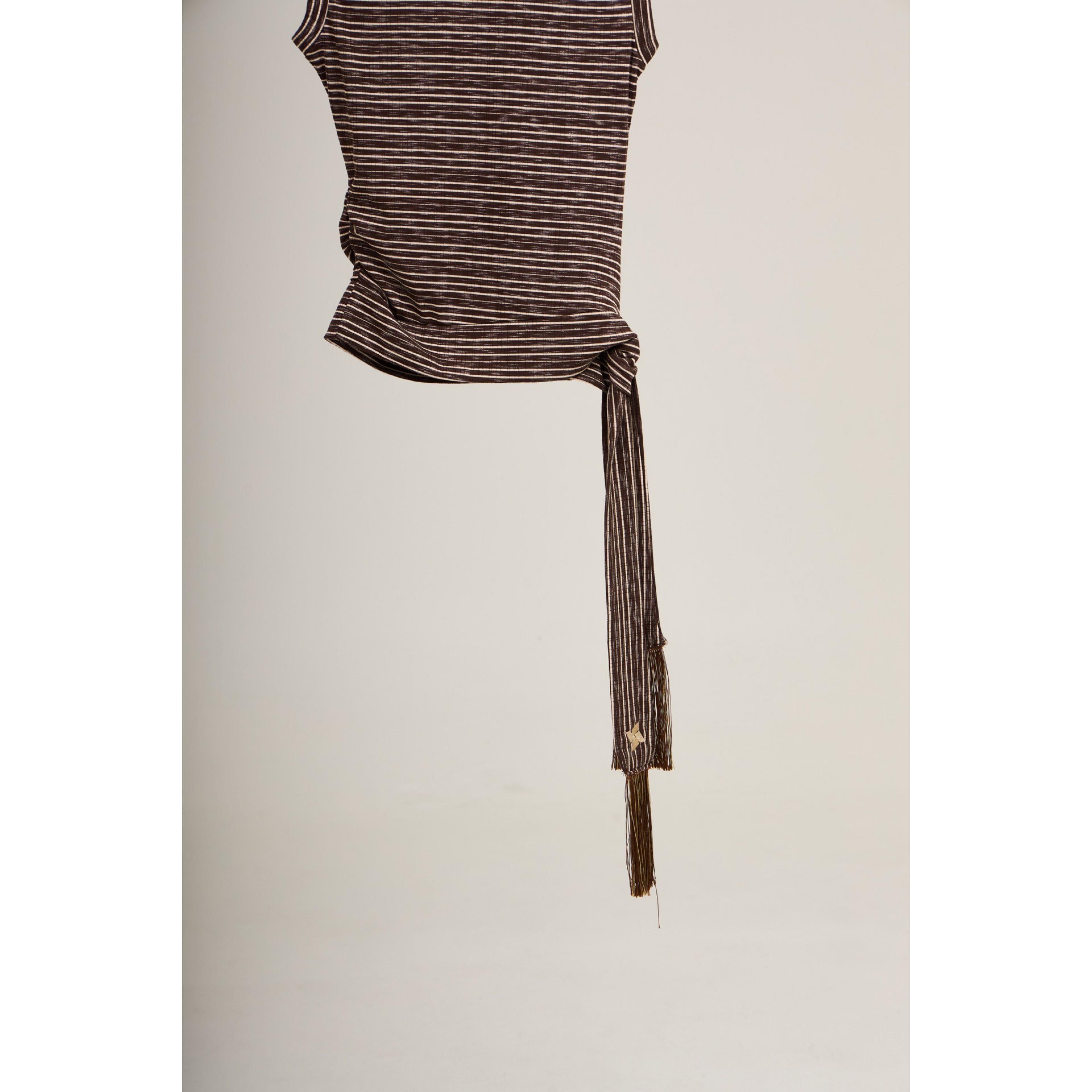 Ribbed Striped Top – Brown