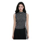 Ribbed Striped Top – Black