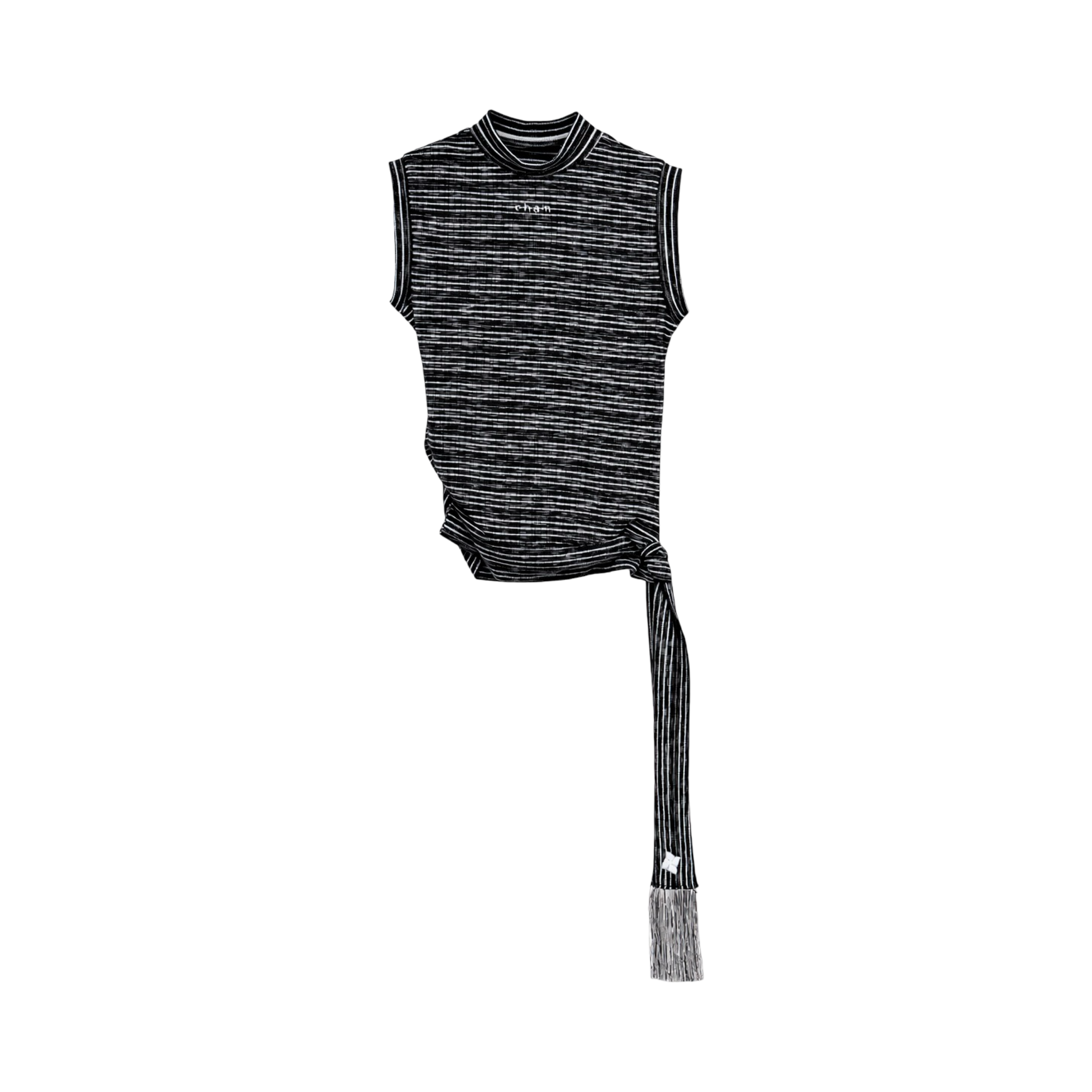 Ribbed Striped Top – Black