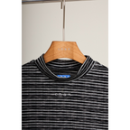 Ribbed Striped Top – Black