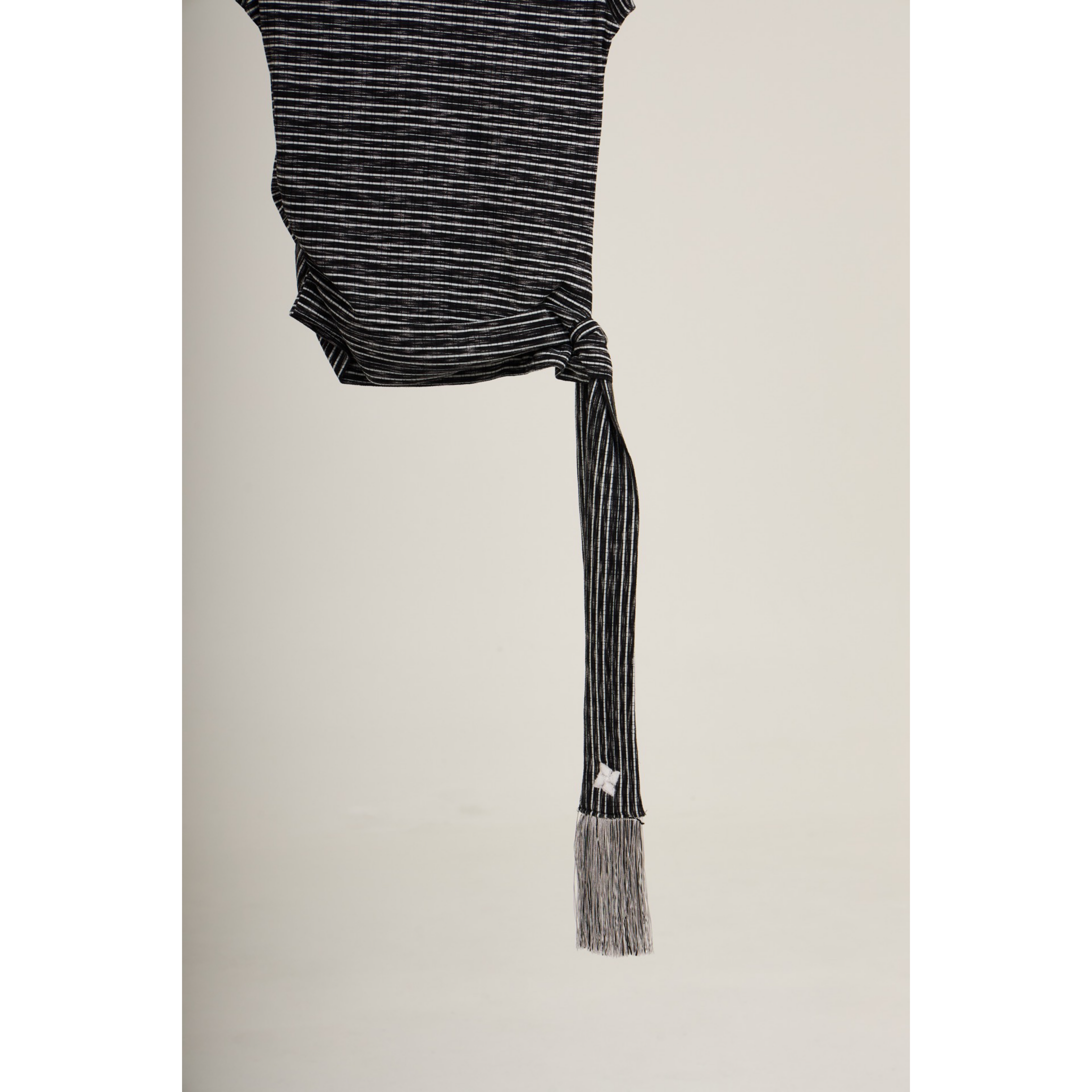 Ribbed Striped Top – Black