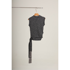 Ribbed Striped Top – Black