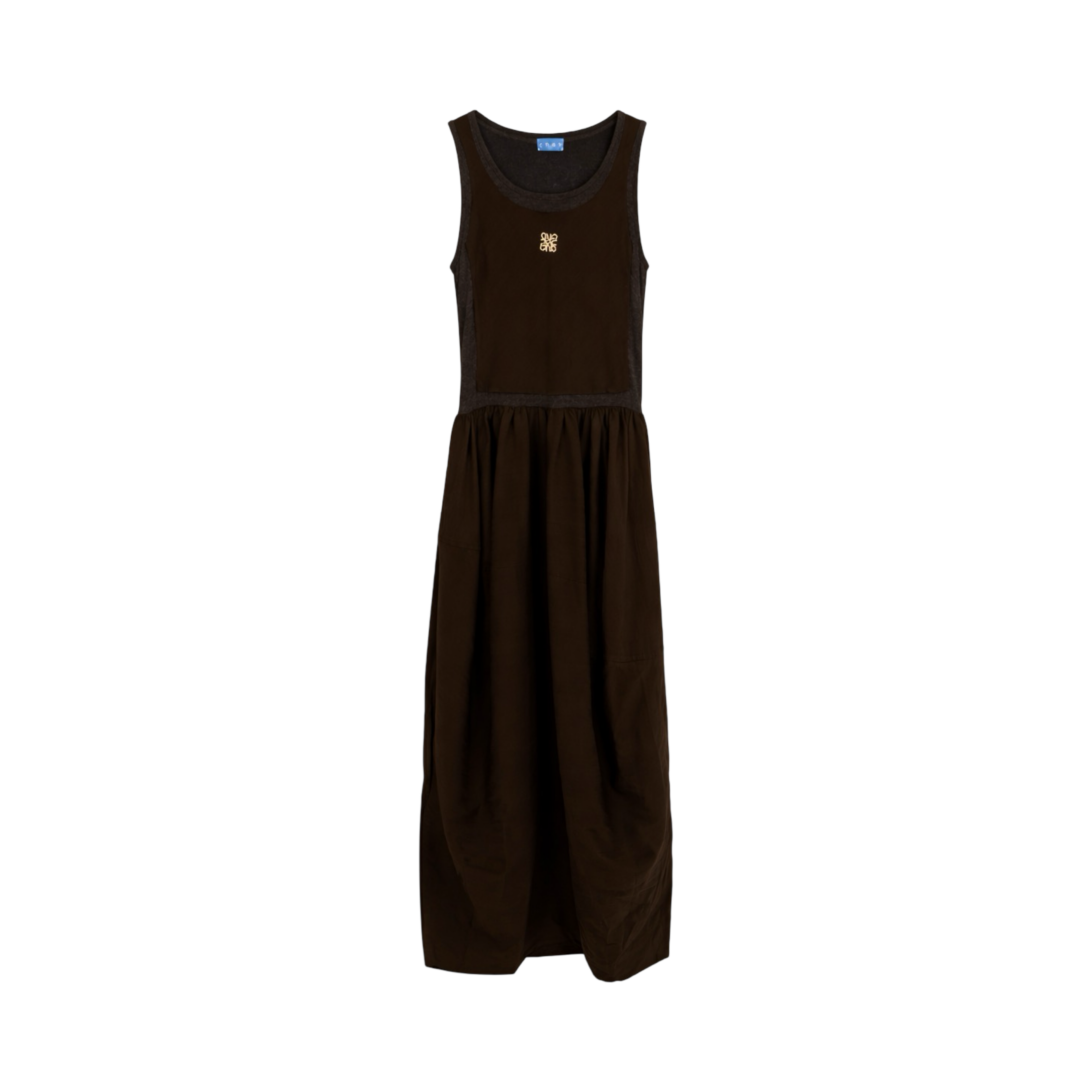 Sleeveless Maxi Dress – Brown