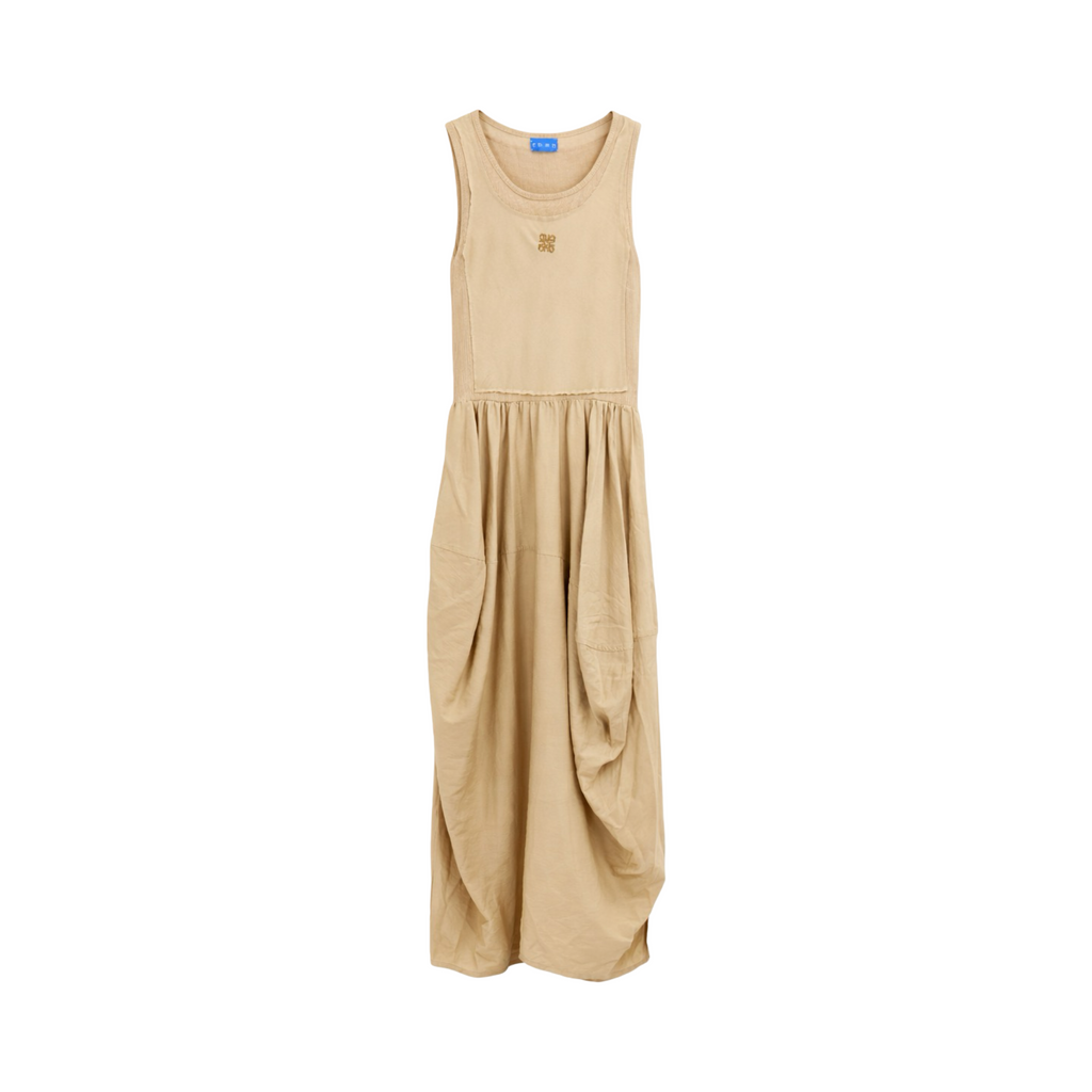Sleeveless Maxi Dress – Beige