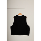 Embossed Sleeveless Vest – Beige