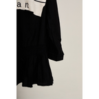 Striped Shawl Collar Tunic Dress – Black White
