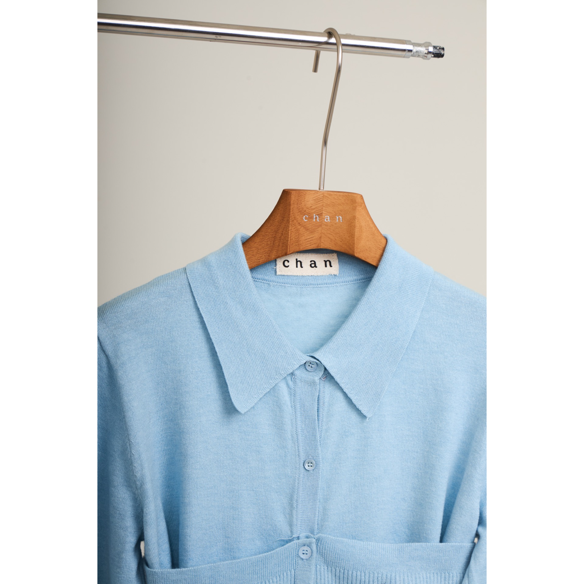 Ribbed Knit Shirt – Blue