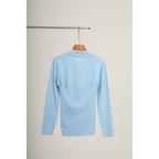 Ribbed Knit Shirt – Blue