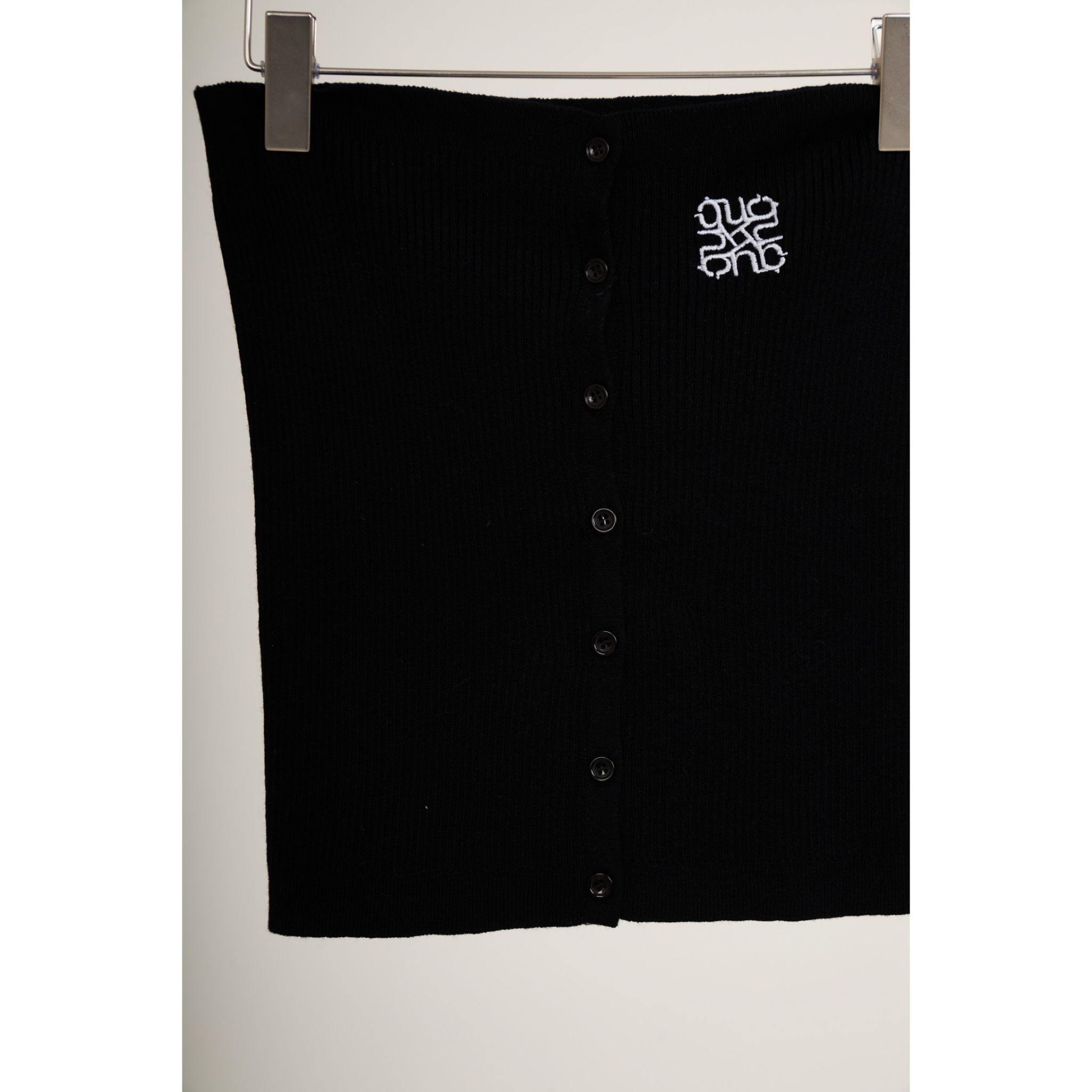 Ribbed Knit Shirt – Black